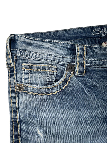 Silver Jeans Straight Fit – W29 L32 met Scheuren