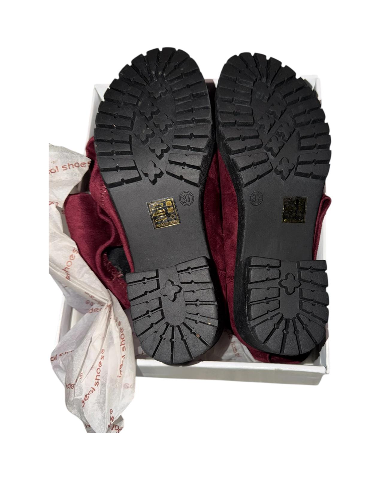 Ideal Shoes rode lange laarzen – maat 37